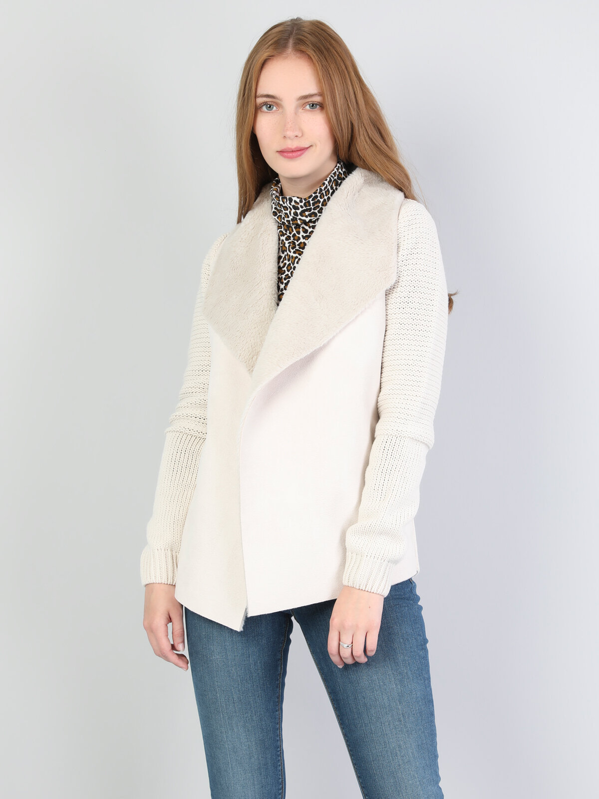 Colins Bej Ceket Yaka  Hırka. 4