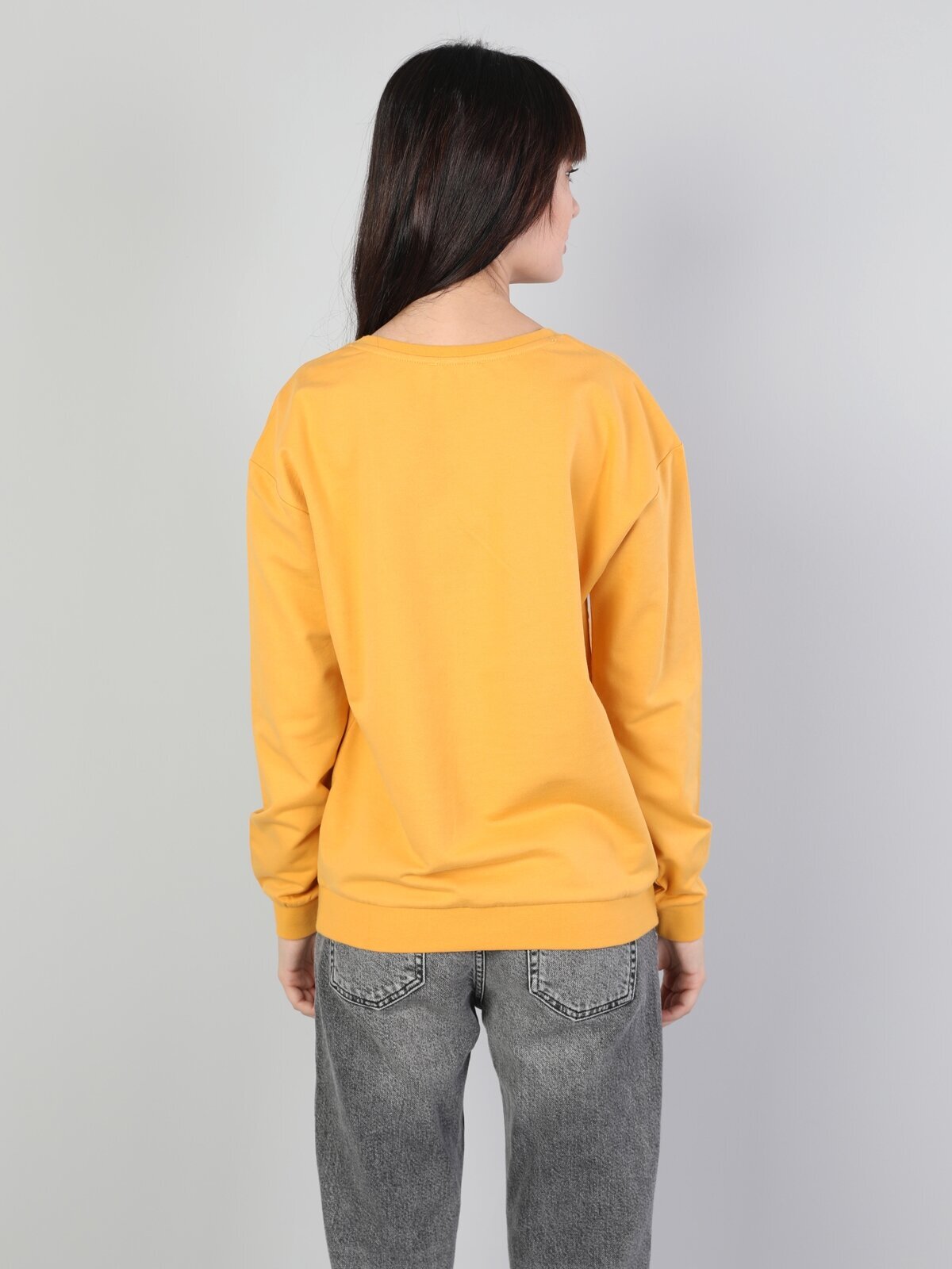 Colins Regular Fit Kadın Sarı Sweatshirt. 2