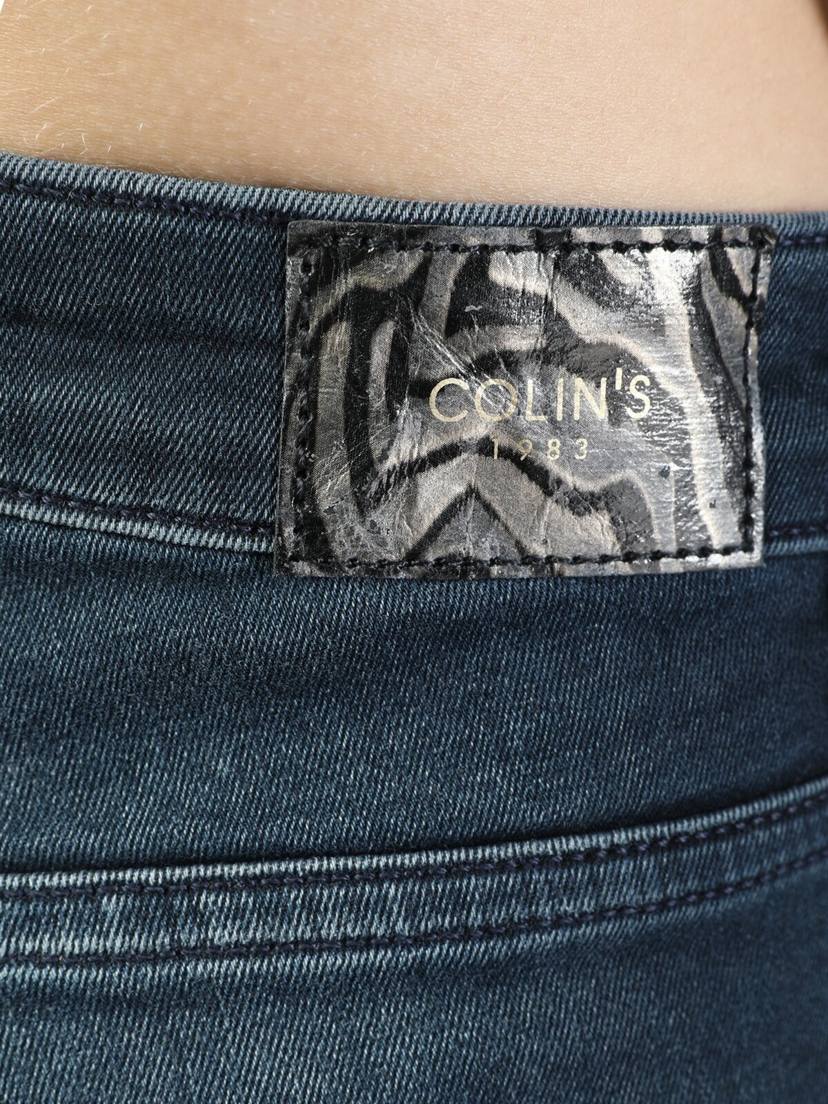 Colins 760 Dıana Yüksek Bel Dar Paça Super Slim Fit Gri Kadın Jean Pantolon. 5