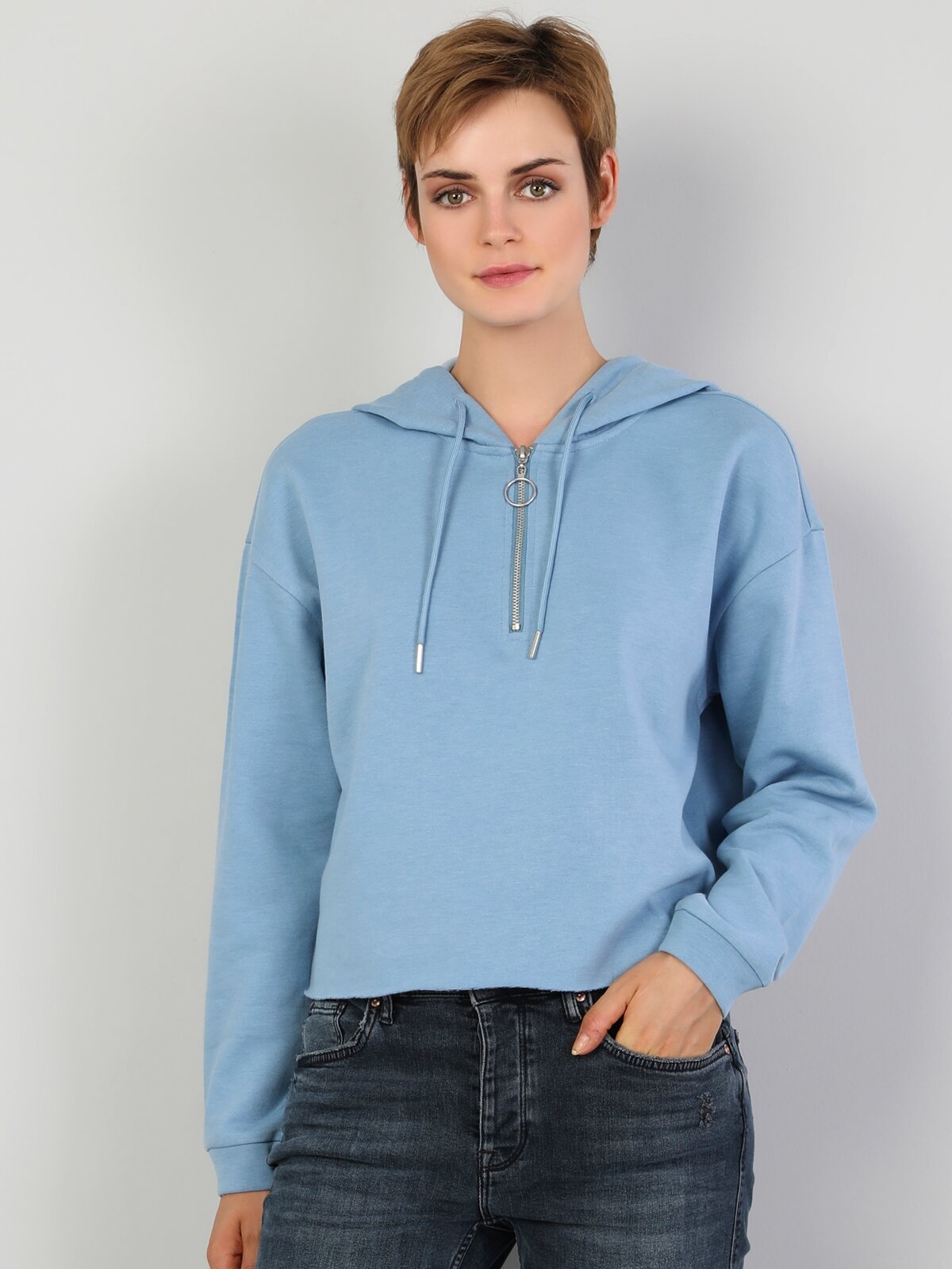 Colins Blue Woman Sweatshirt. 1