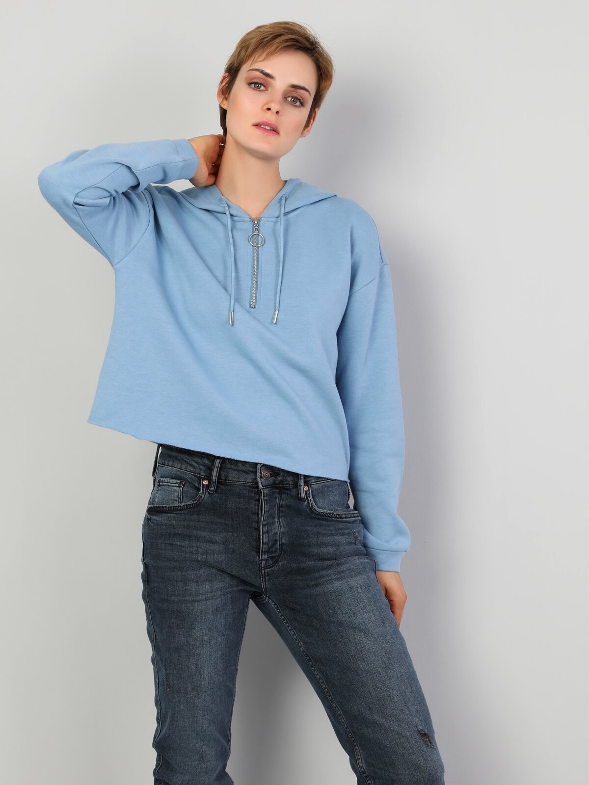 Colins Blue Woman Sweatshirt. 3