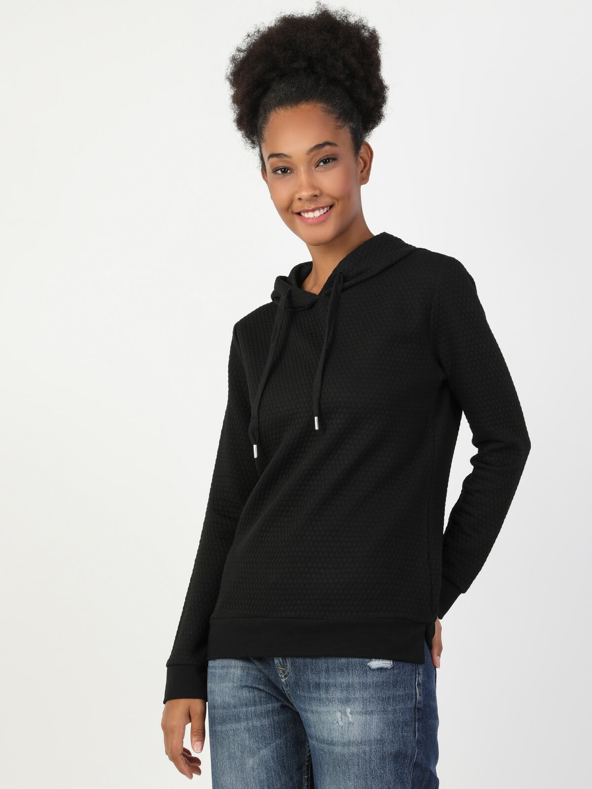 Colins Black Woman Sweatshirt. 1