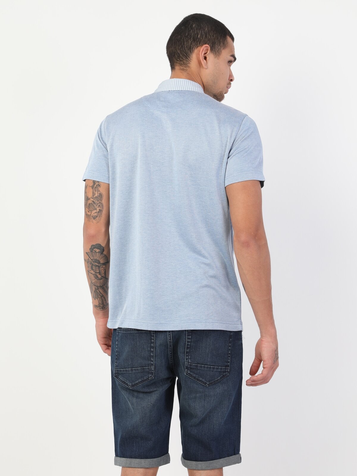 Colins Regular Fit Polo Yaka Erkek Mavi Polo Kısa Kol. 2 Colins Regular Fit Polo Yaka Erkek Mavi Polo Kısa Kol. 2