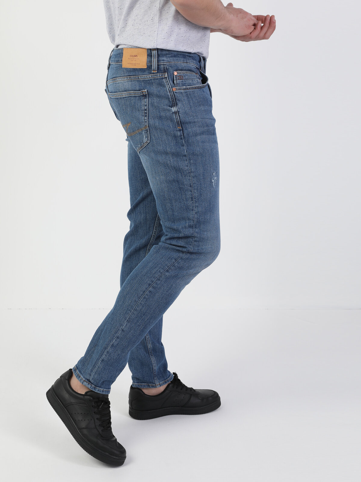 Colins 041 Danny Düşük Bel Dar Paça Slim Fit Mavi Erkek Jean Pantolon. 1 Colins 041 Danny Düşük Bel Dar Paça Slim Fit Mavi Erkek Jean Pantolon. 1