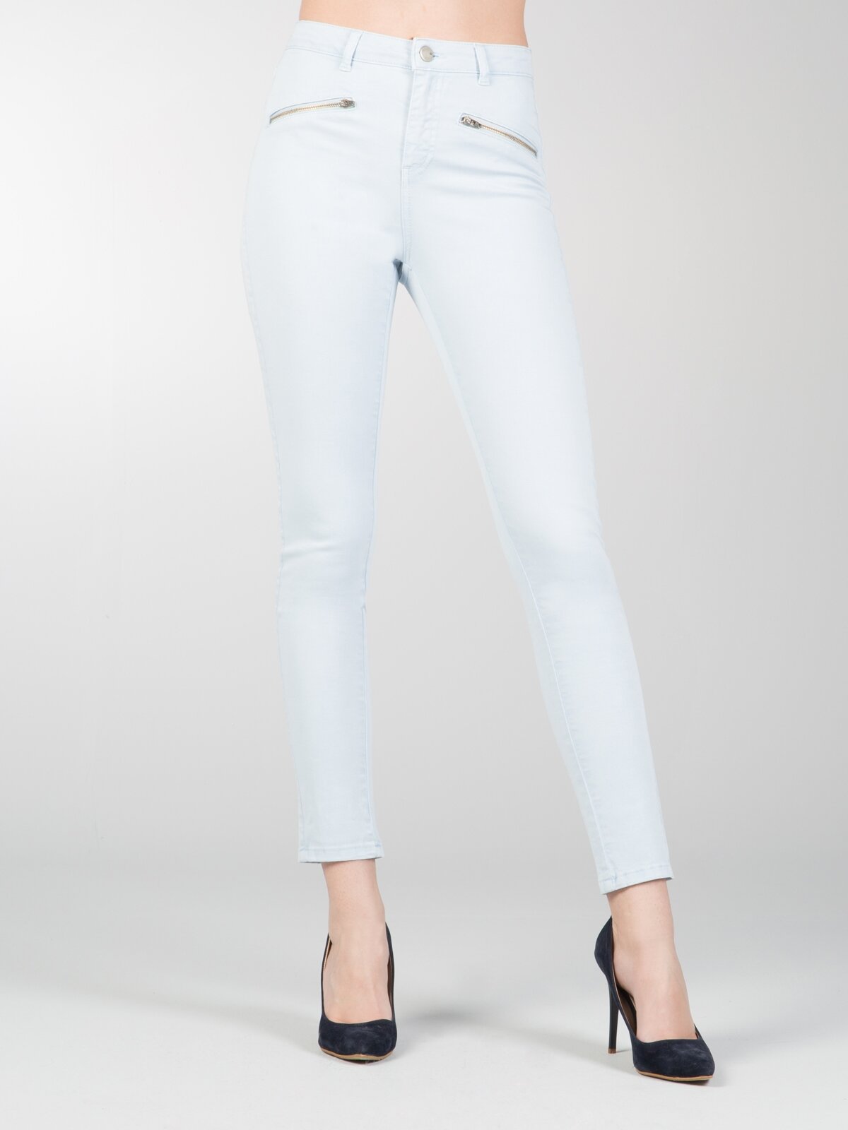 Colins Slim Fit Orta Bel Skinny Leg Kadın Açık Mavi Pantolon. 1