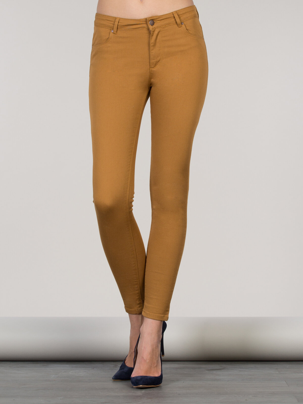 Colins Super Slim Fit Orta Bel Skinny Leg Kadın Safran Pantolon. 1