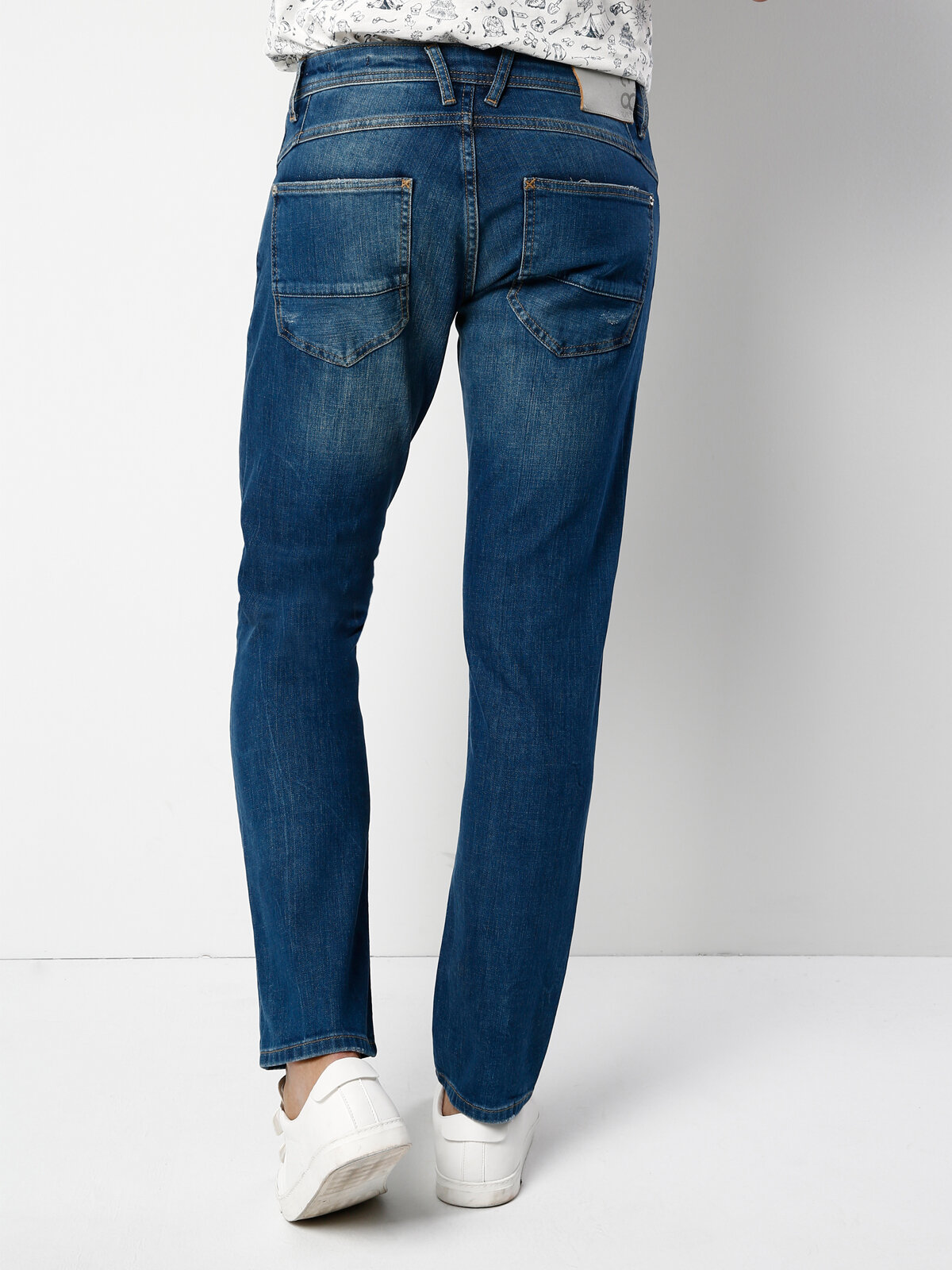 Colins - 044 Karl Normal Kesim Düşük Bel Düz Paça Mavi Jean Pantolon