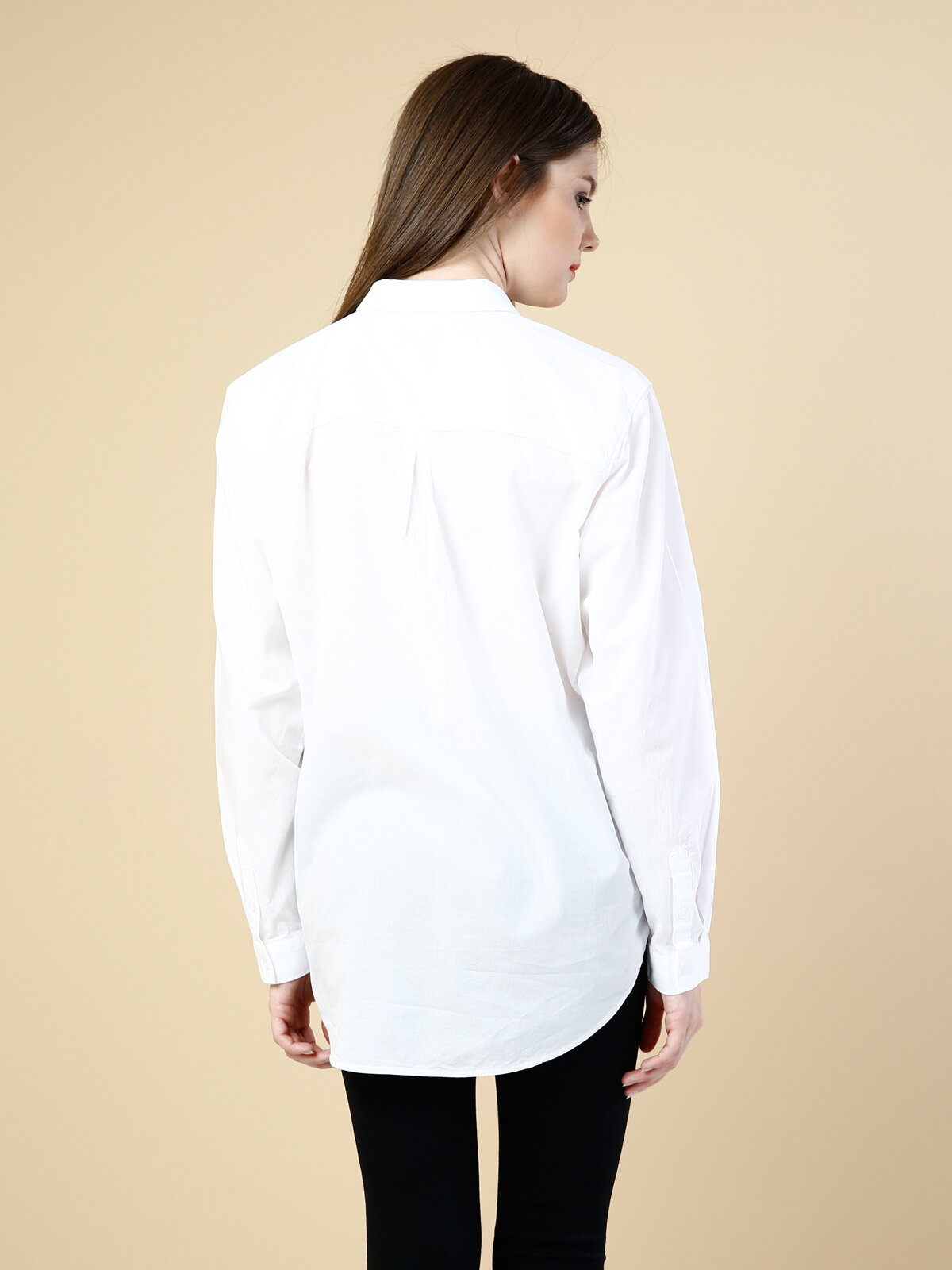 Colins Klasik Yaka Beyaz Uzun Kol Gömlek. 2