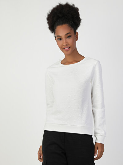 Colins Regular Beyaz Sweatshirt. 1