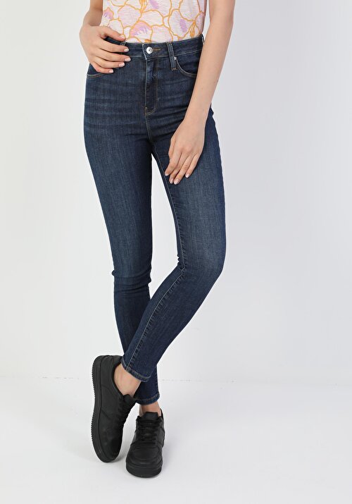 Dark Blue Woman Pants - OUTLET | Colin's