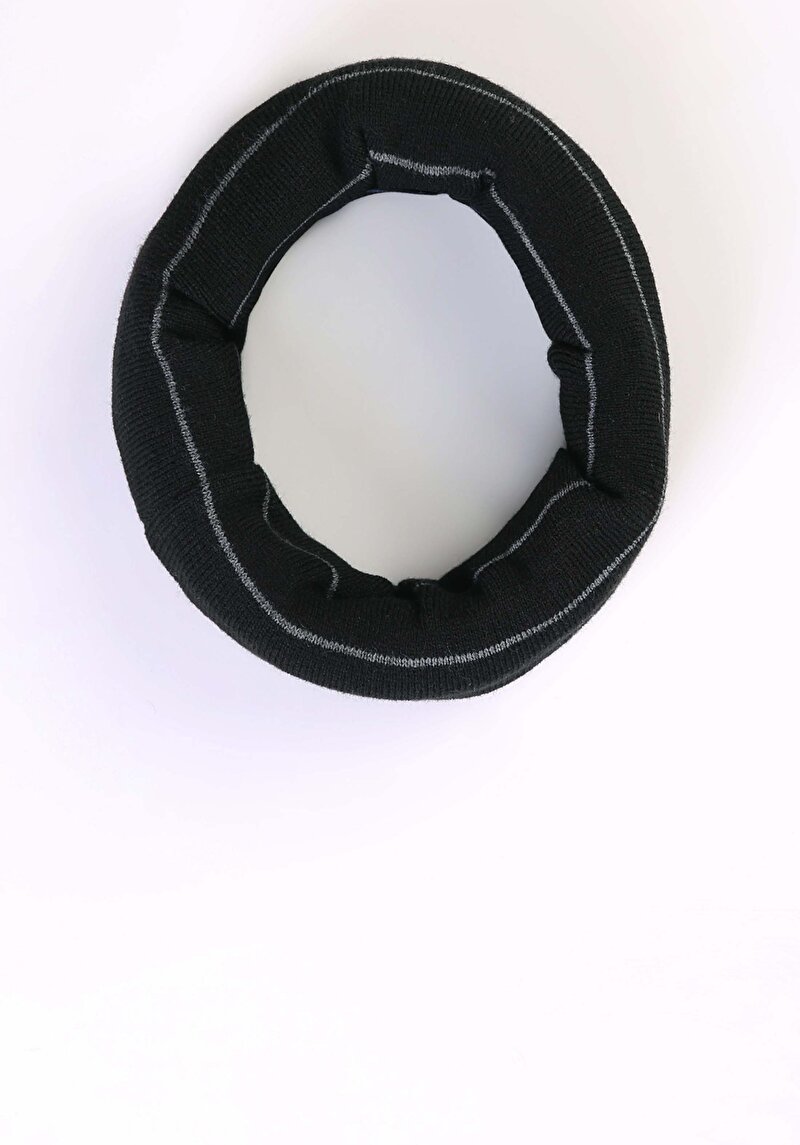 Erkek Siyah Çizgili Atkı