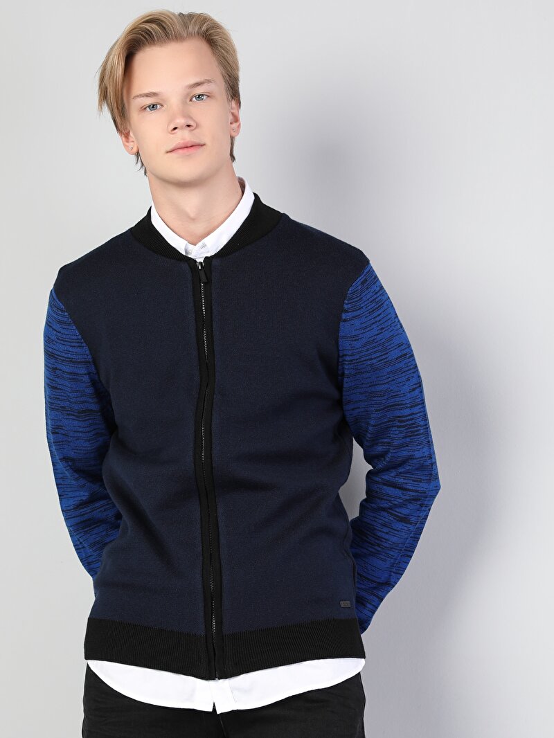 Regular Fit Erkek Lacivert Hırka Cl1044863