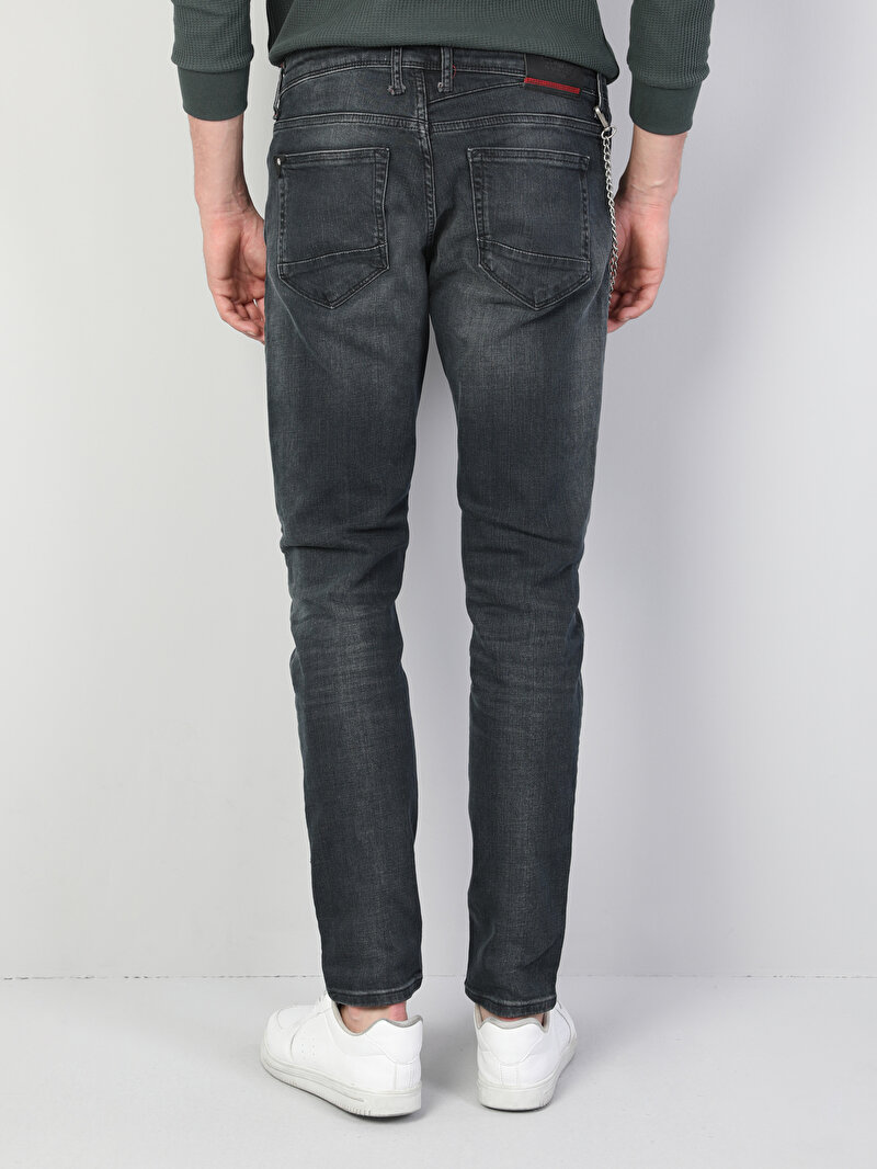 041 Danny Düşük Bel Dar Paça Slim Fit Koyu Mavi Erkek Jean Pantolon