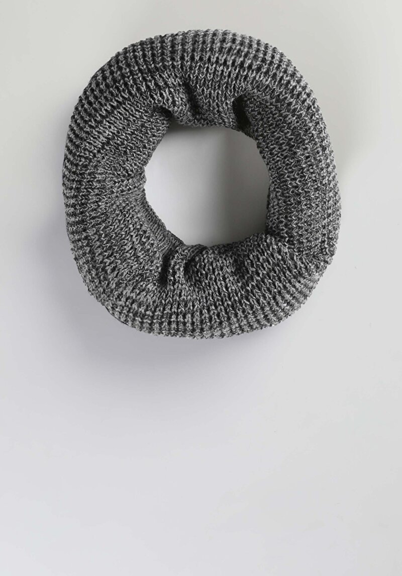 Erkek Gri Akrilik Atkı