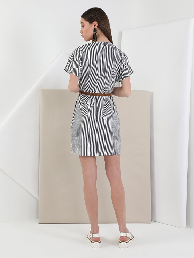 Slim Fit  Kadın Lacivert  Elbise Cl1047933