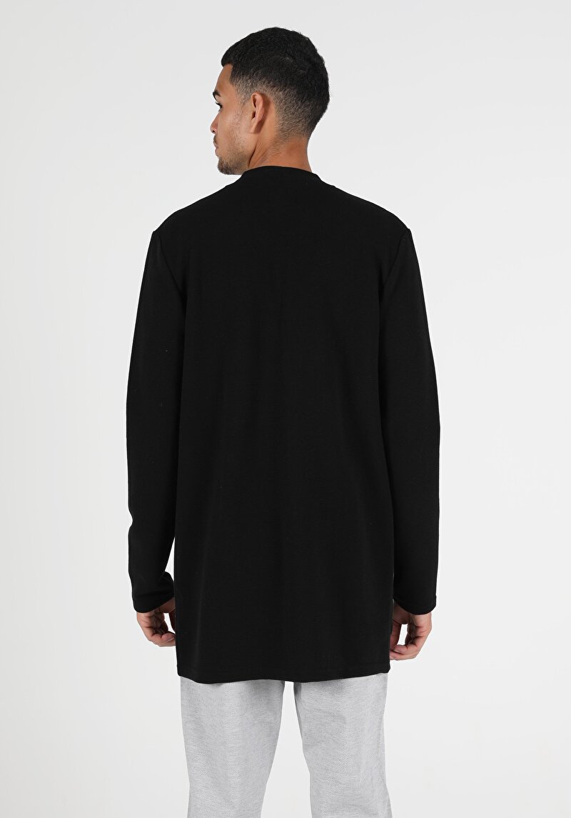 Regular Fit Cepli Erkek Siyah Hırka