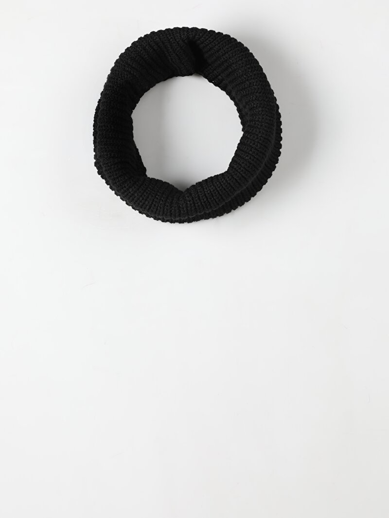 Erkek Siyah Düz Atkı