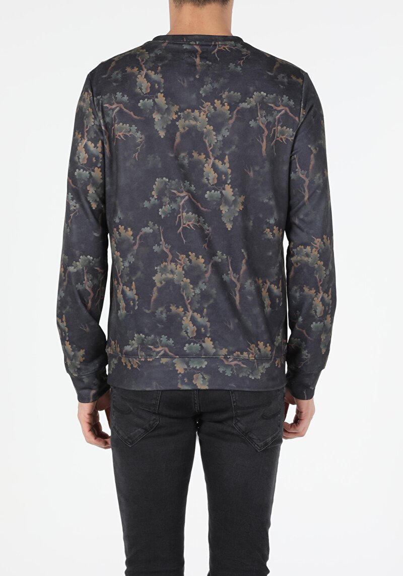 Regular Fit Erkek Yeşil Sweatshirt