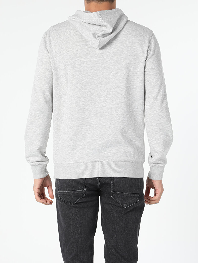 Regular Fit Erkek Gri Sweatshirt