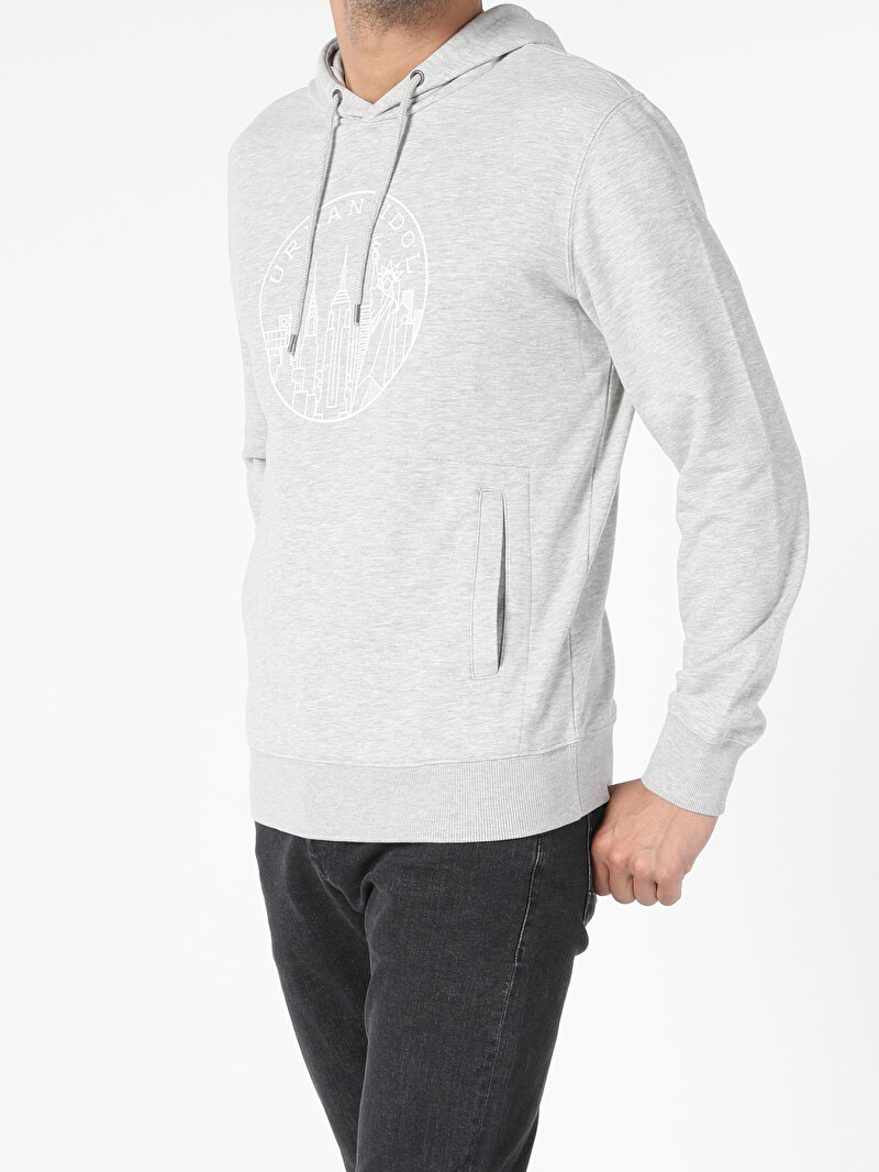 Regular Fit Erkek Gri Sweatshirt