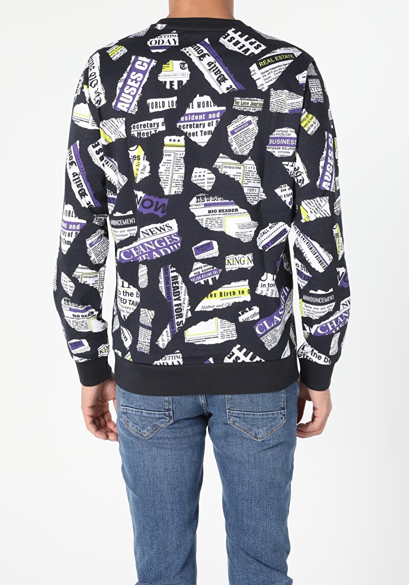 Regular Fit Erkek Lacivert Sweatshirt