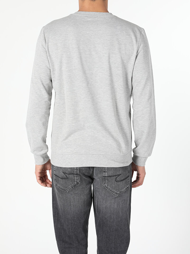 Regular Fit Erkek Gri Sweatshirt