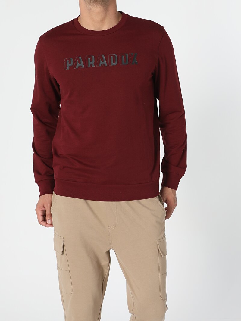 Regular Fit Erkek Kahverengi Sweatshirt