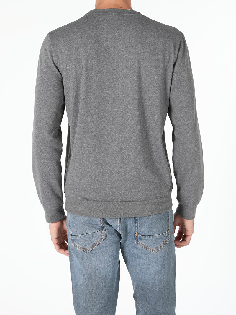 Regular Fit Erkek Antrasit Sweatshirt
