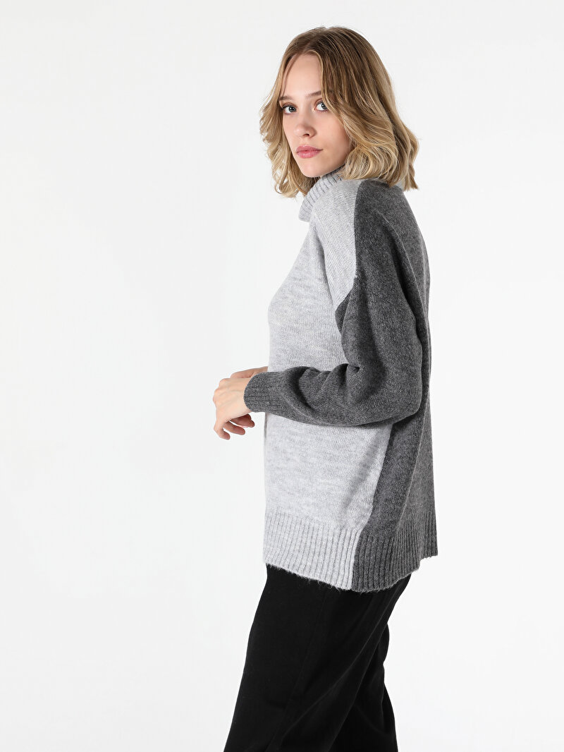 Comfort Fit Bisiklet Yaka Kadın Kazak