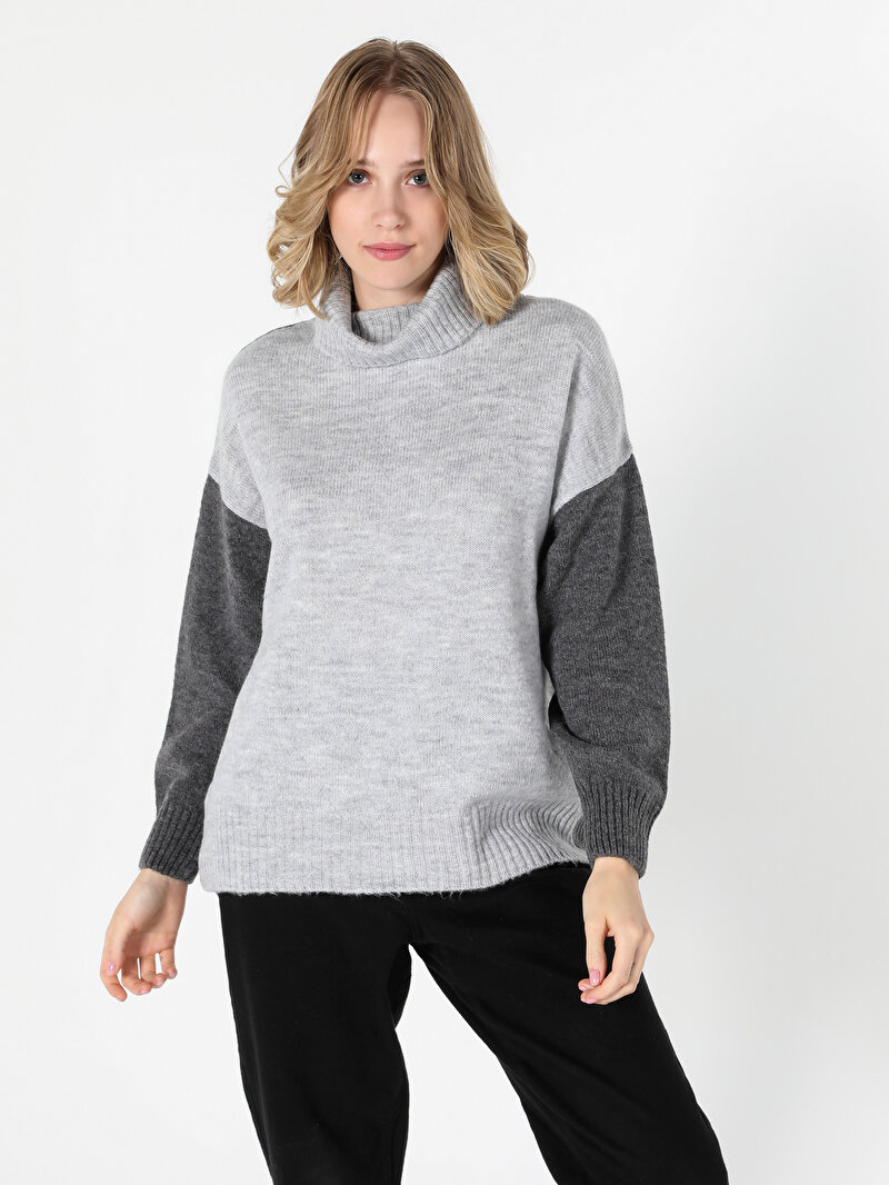 Comfort Fit Bisiklet Yaka Kadın Kazak