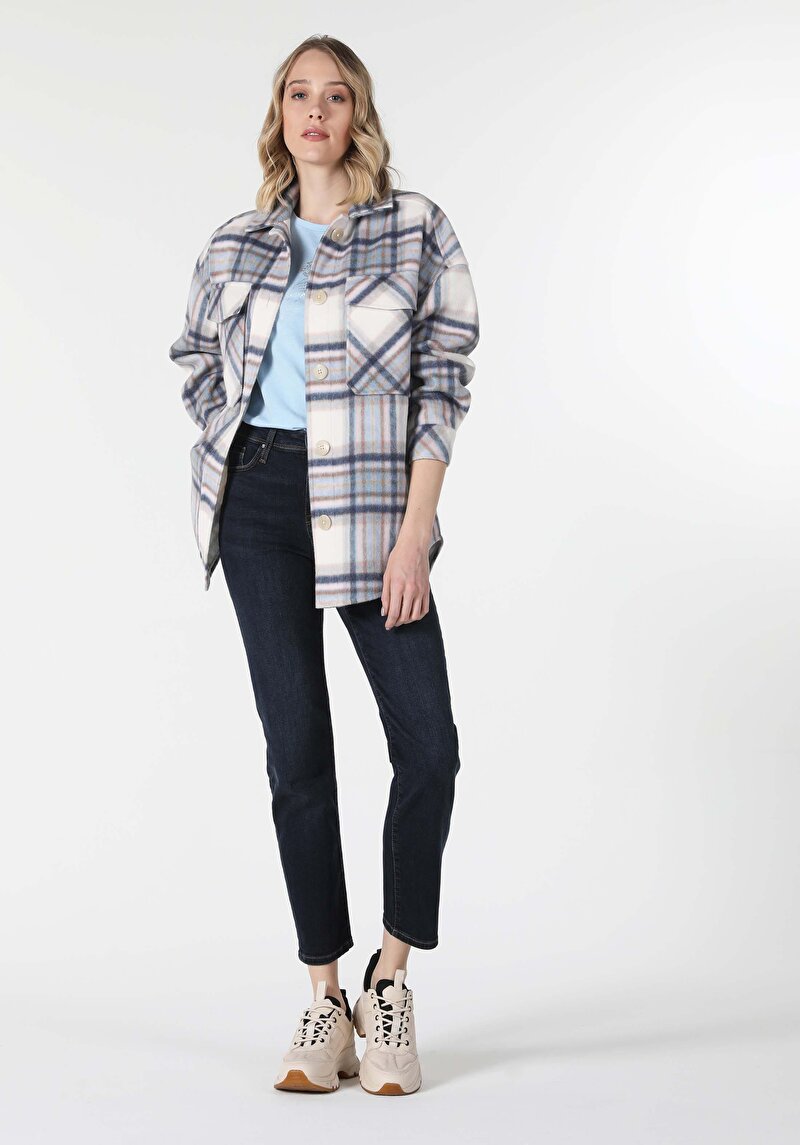 Regular Fit Kadın Çok Renkli Mont