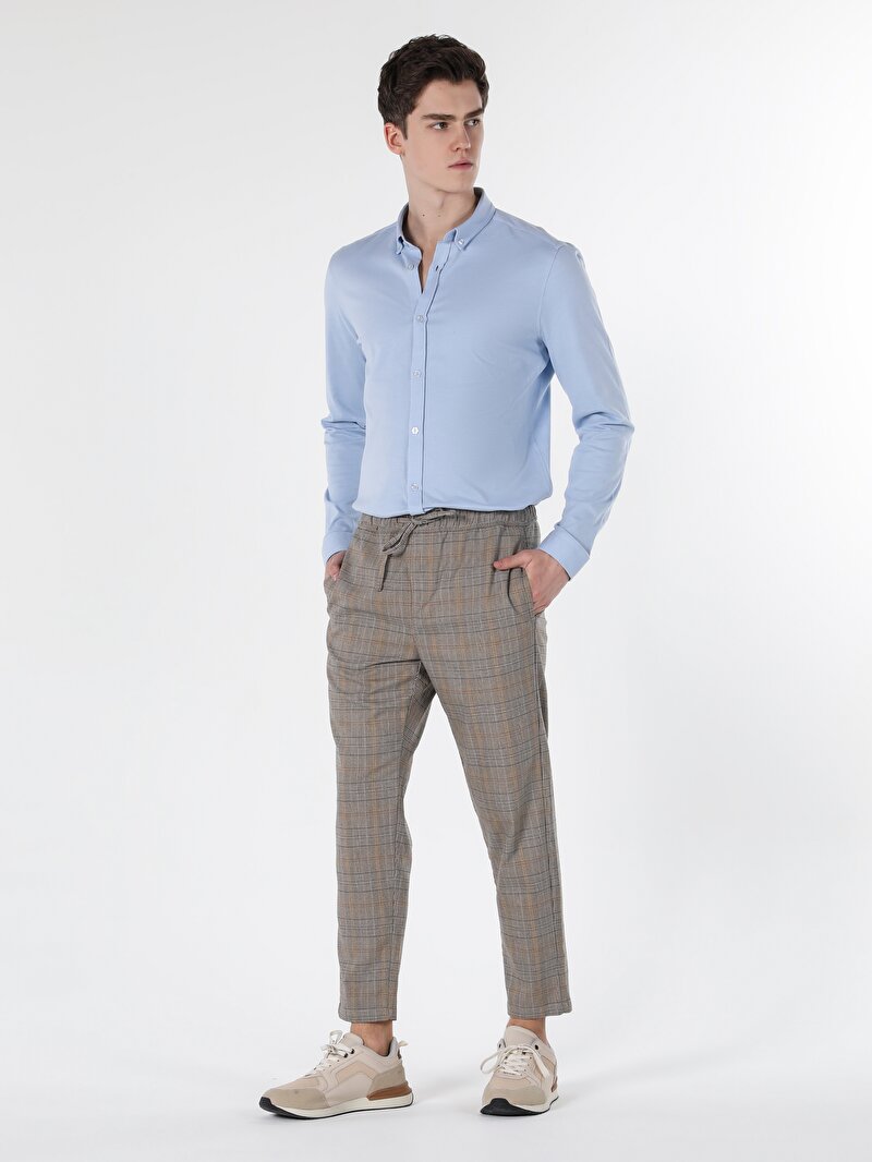 Slim Fit Orta Bel Erkek Pantolon