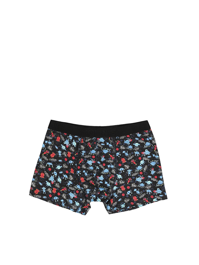 Modern Fit  Erkek Siyah Boxer