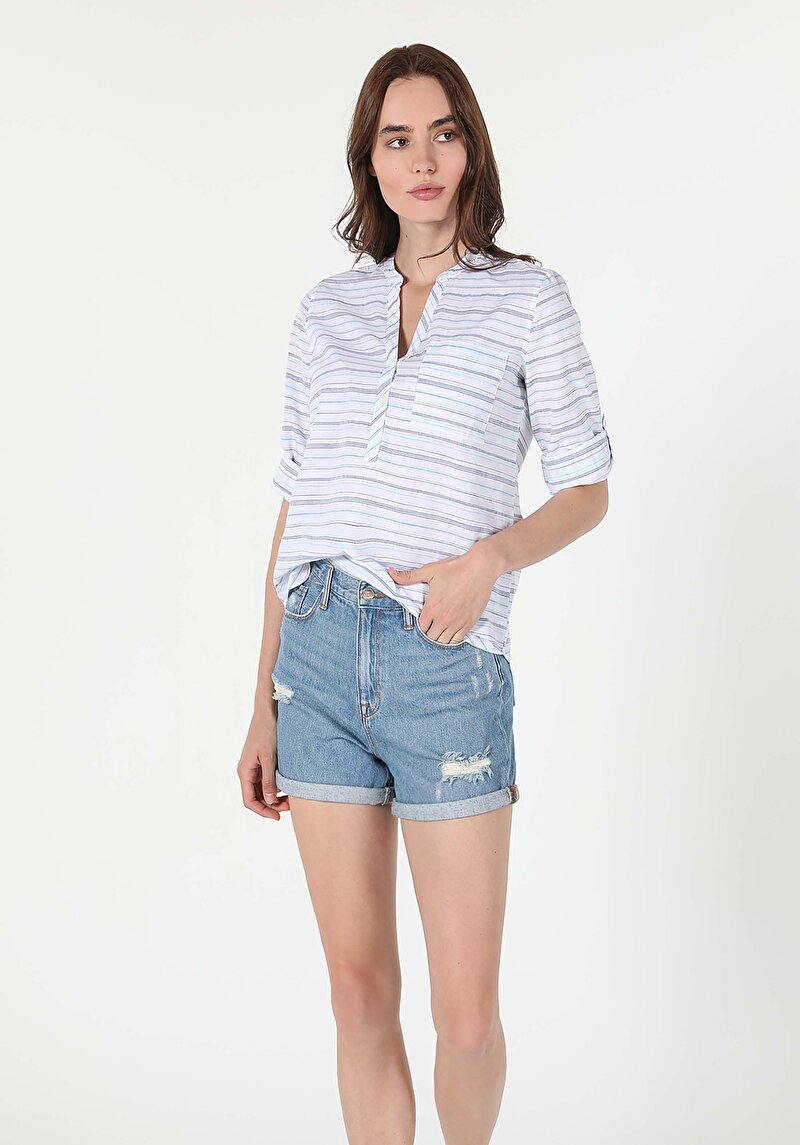 Regular Fit   Kadın Çok Renkli  Gömlek