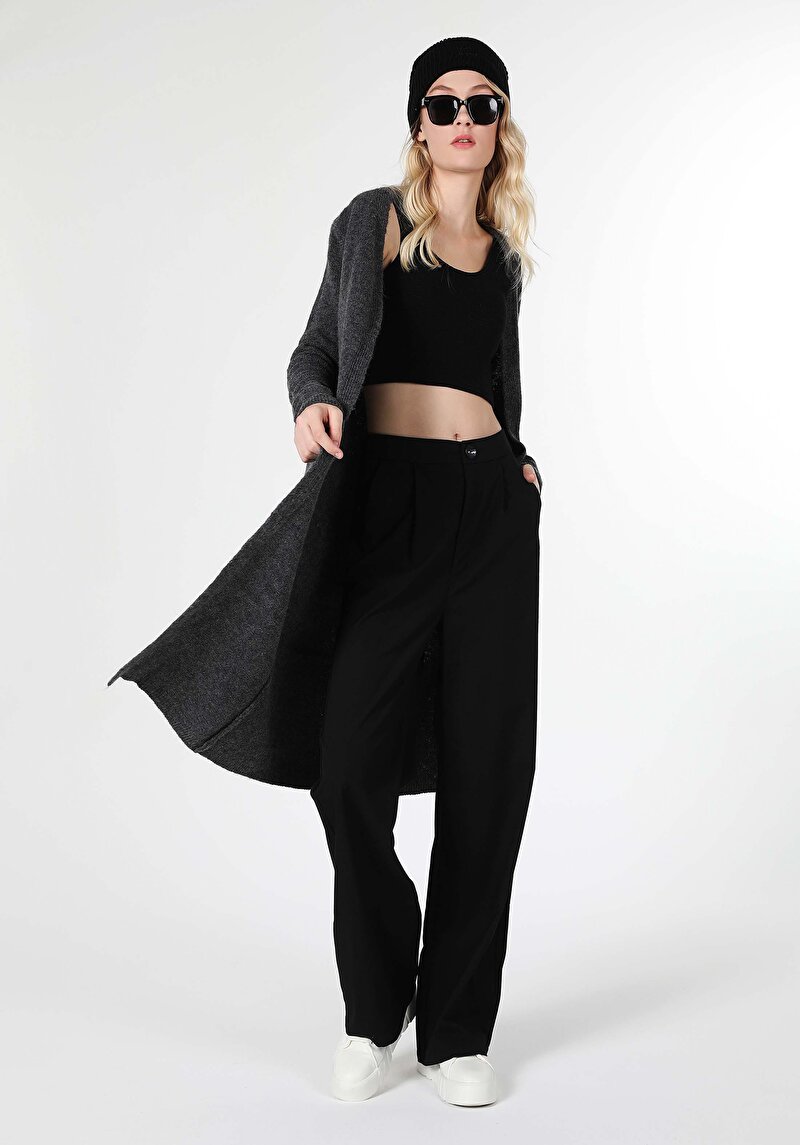 Regular Fit Kadın Antrasit Hırka