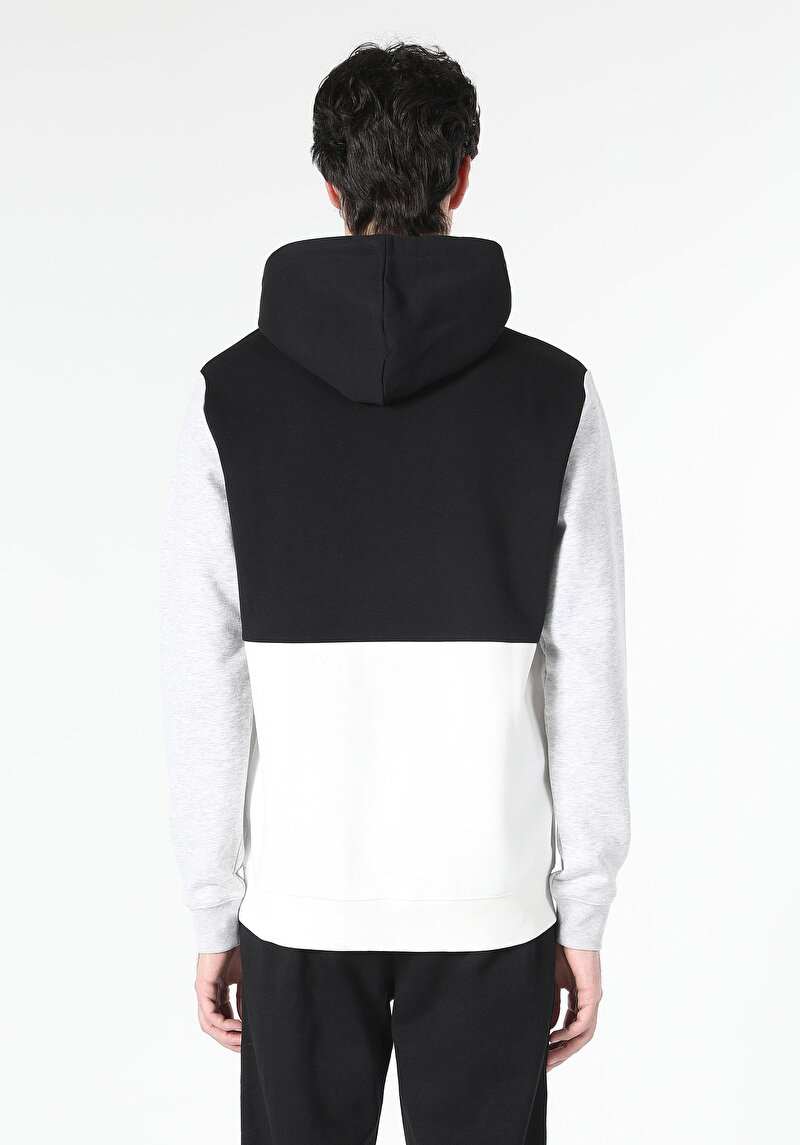 Regular Fit Erkek Siyah Sweatshirt