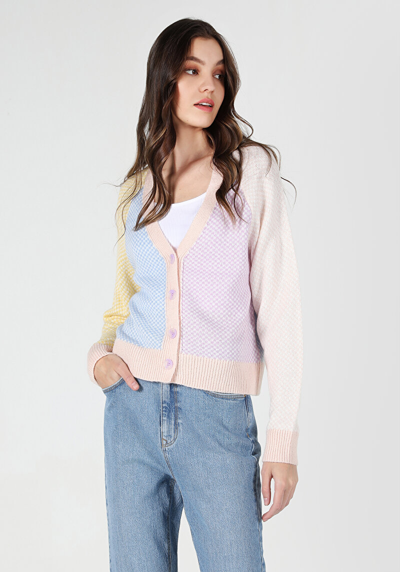 Regular Fit Kadın Çok Renkli Hırka