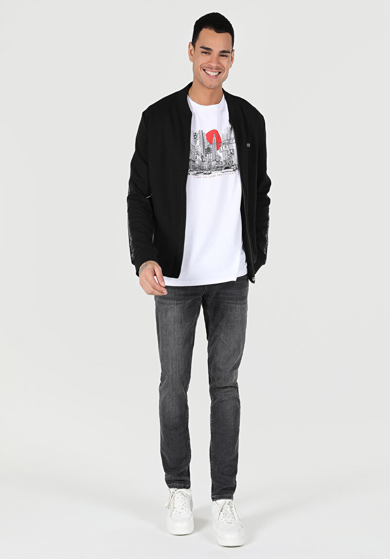 Slim Fit Erkek Siyah Ceket