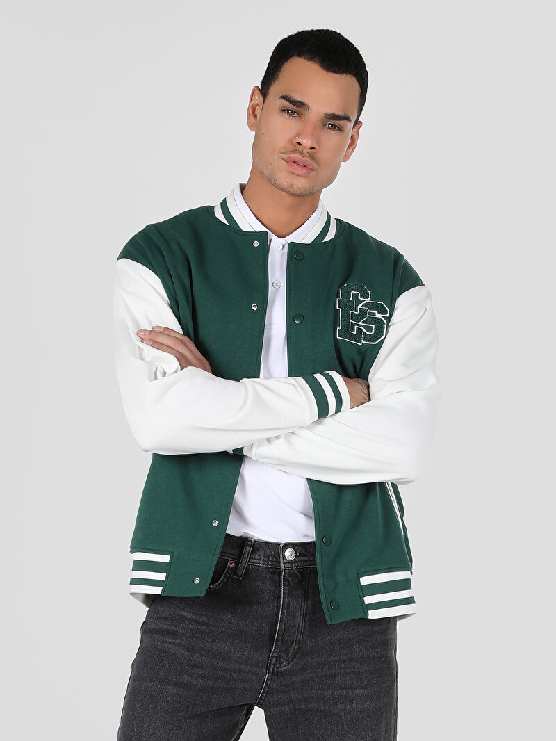 Regular Fit Erkek Yeşil Ceket