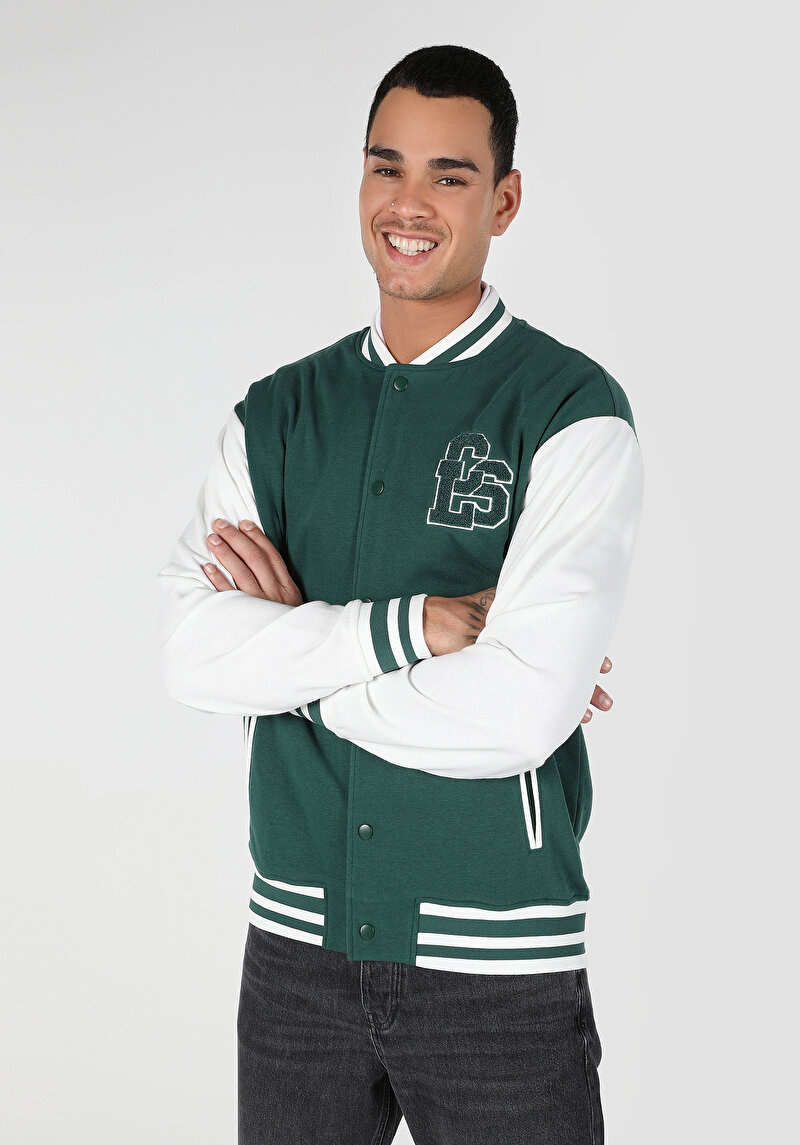 Regular Fit Erkek Yeşil Ceket