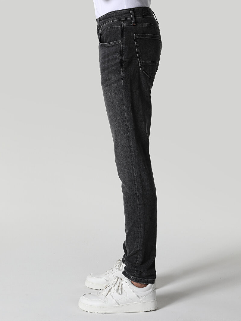 Slim Fit Düşük Bel Dar Paça Erkek İndigo Jean Pantolon