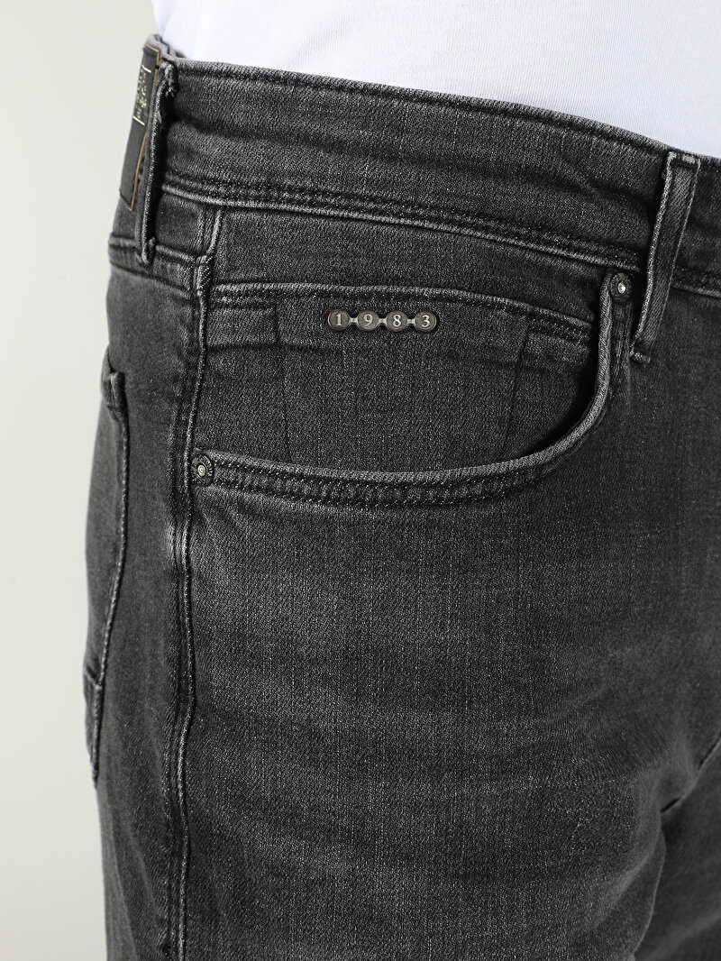 Slim Fit Düşük Bel Dar Paça Erkek İndigo Jean Pantolon