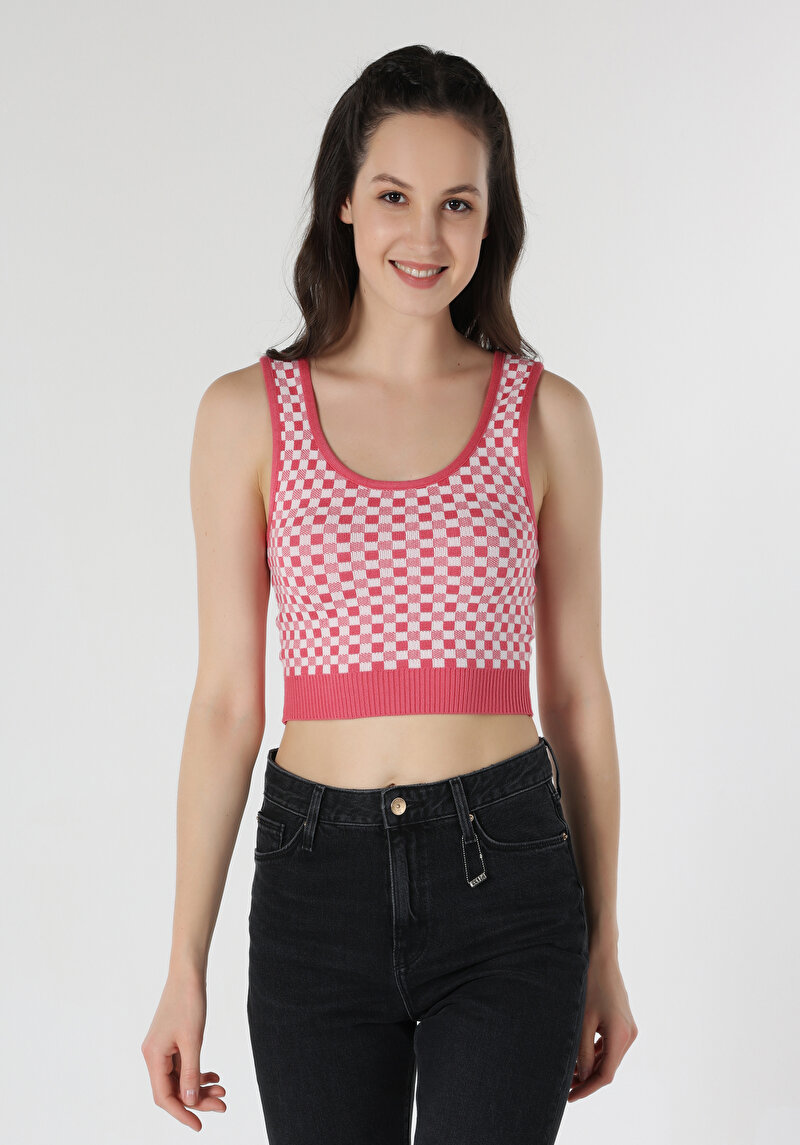 Slim Fit Kadın Pembe Atlet