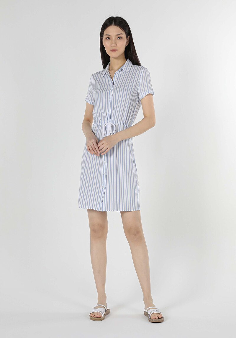 Regular Fit Kadın Mavi Elbise