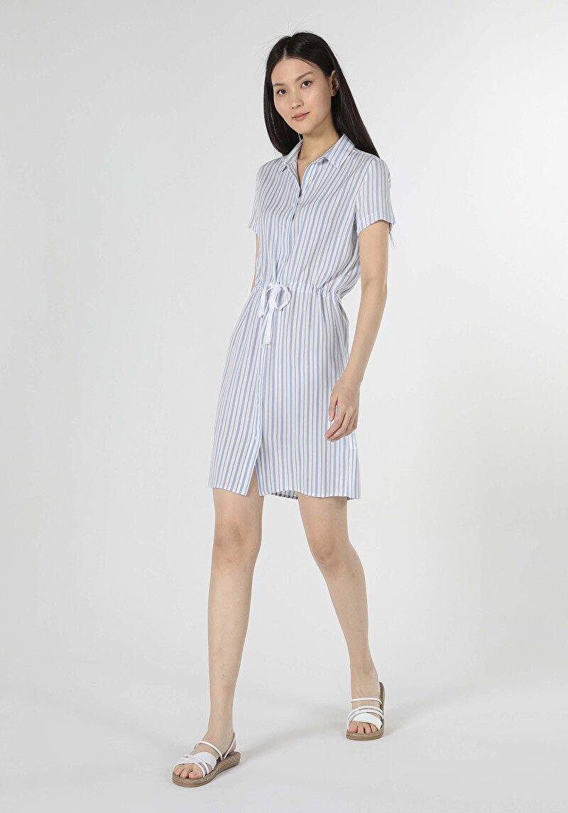 Regular Fit Kadın Mavi Elbise