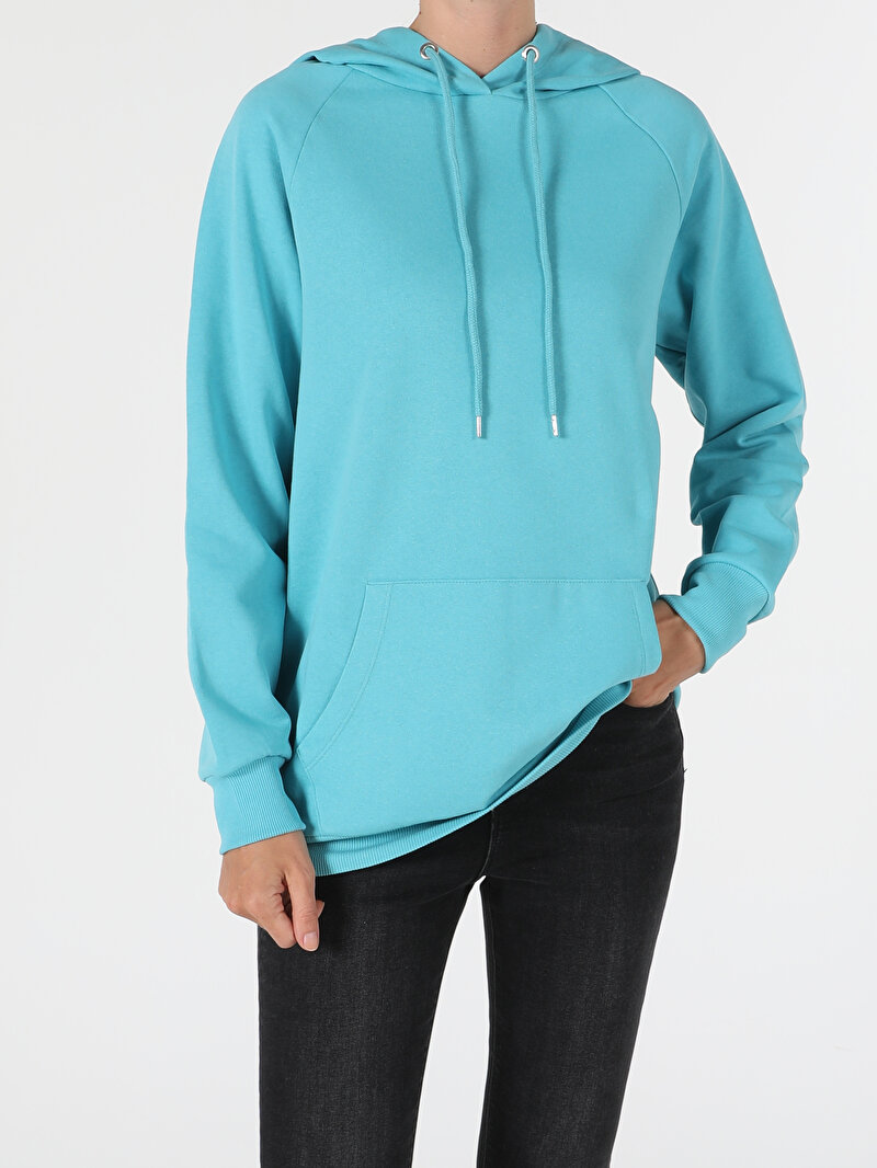 Regular Fit Mavi Kadın Sweatshirt