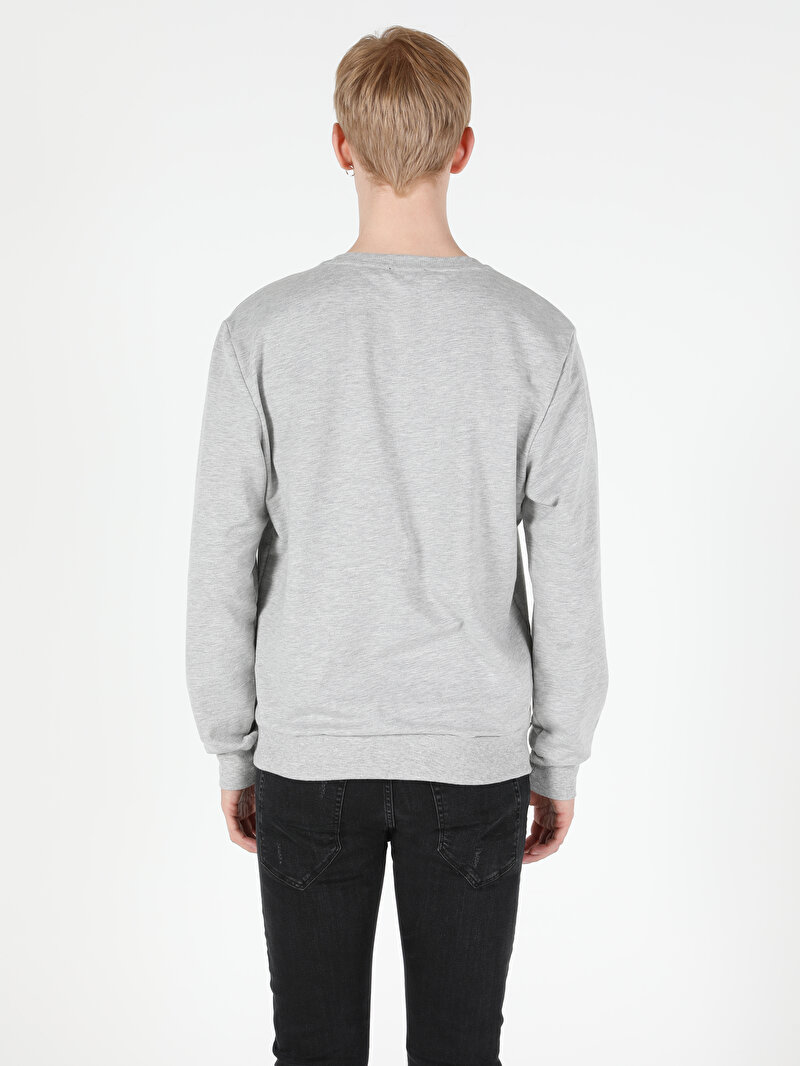 Regular Fit Erkek Gri Sweatshirt