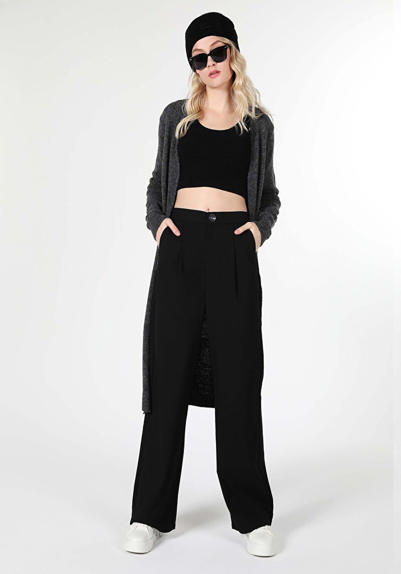 Regular Fit Kadın Antrasit Hırka