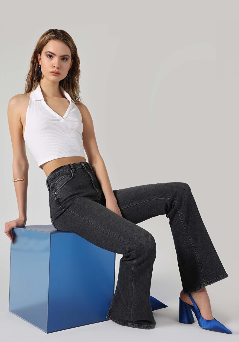 Slim Fit Kadın Beyaz Atlet