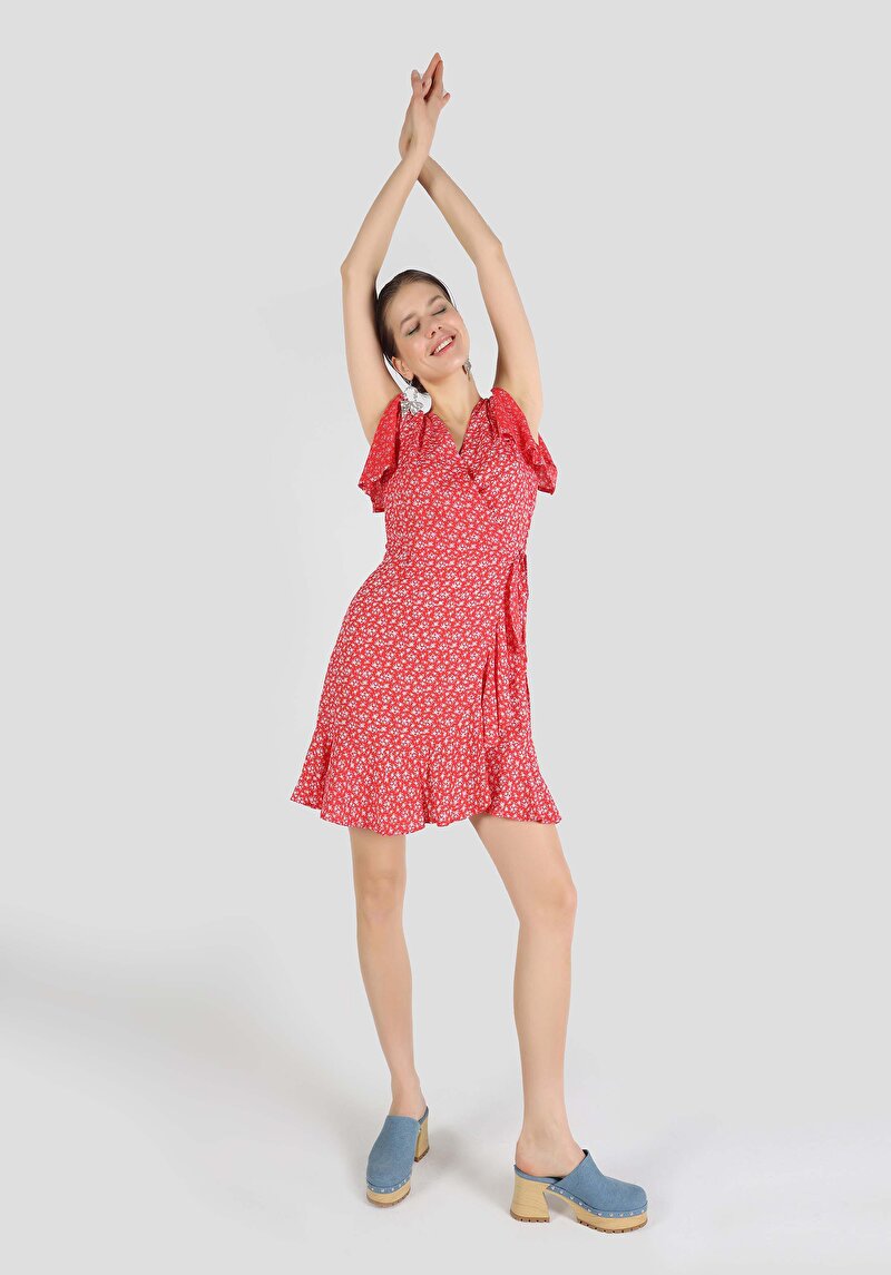 Slim Fit Kadın Kirmizi Elbise